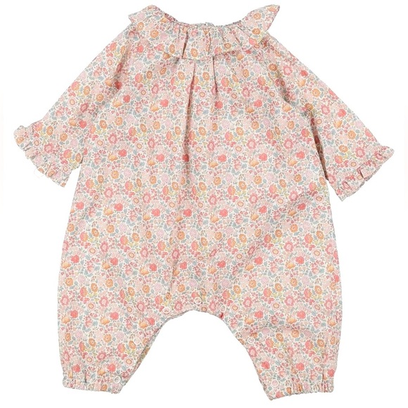Bonpoint Orange Blossom Liberty Fabric Georgia Jumpsuit- Size 6M - Picture 1 of 5